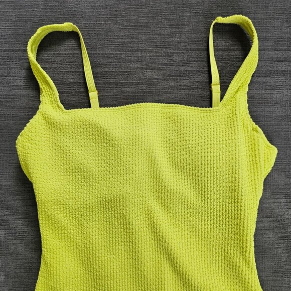 Bleu by Rod Beattie Women's Square-Neck One-Piece Swimsuit In Chartreuse Size 8 - Picture 3 of 11